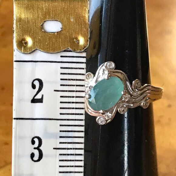 Natural Grandidierite Sterling Silver Artistic Ring Size 8 - Picture 5 of 7